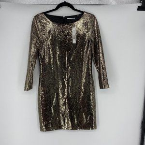 slim fit dress slacks Sequin Cowl Dress  Elie Tahari